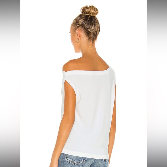 Norma Kamali drop shoulder top size small white - Picture 3 of 12